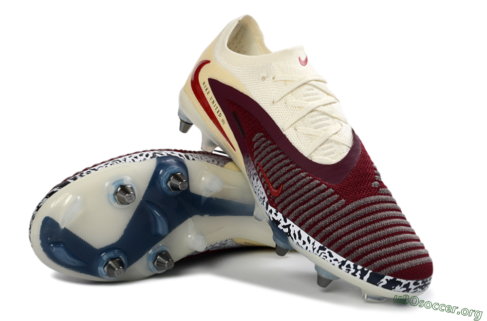 Nike Phantom 6 Elite Low SG Football Boots - Crimson/Ivory/Jet Black 0