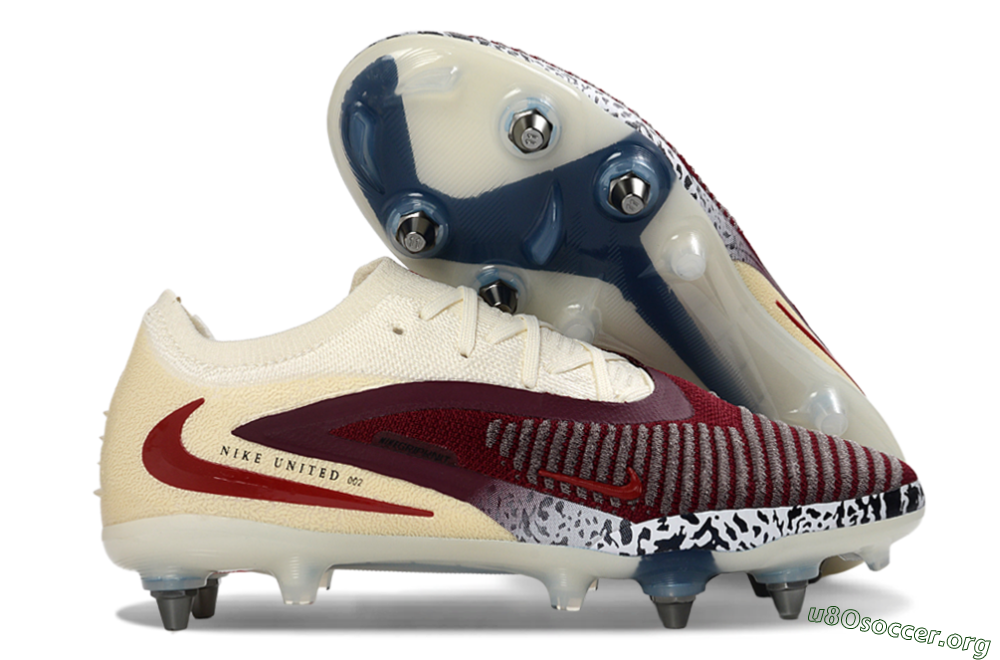 Nike Phantom 6 Elite Low SG Football Boots - Crimson/Ivory/Jet Black 2