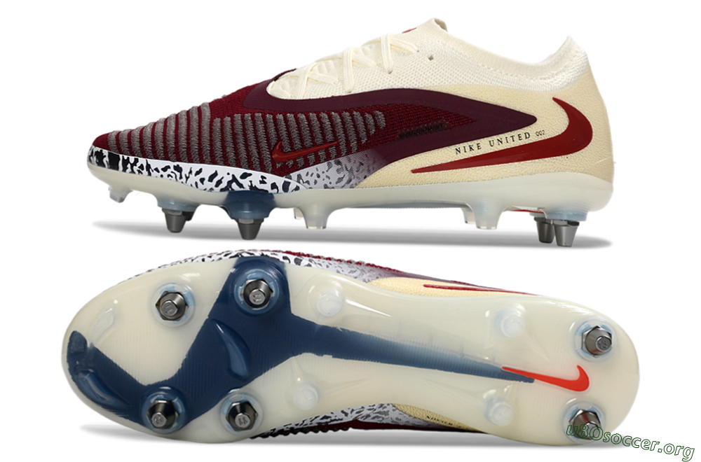 Nike Phantom 6 Elite Low SG Football Boots - Crimson/Ivory/Jet Black 1