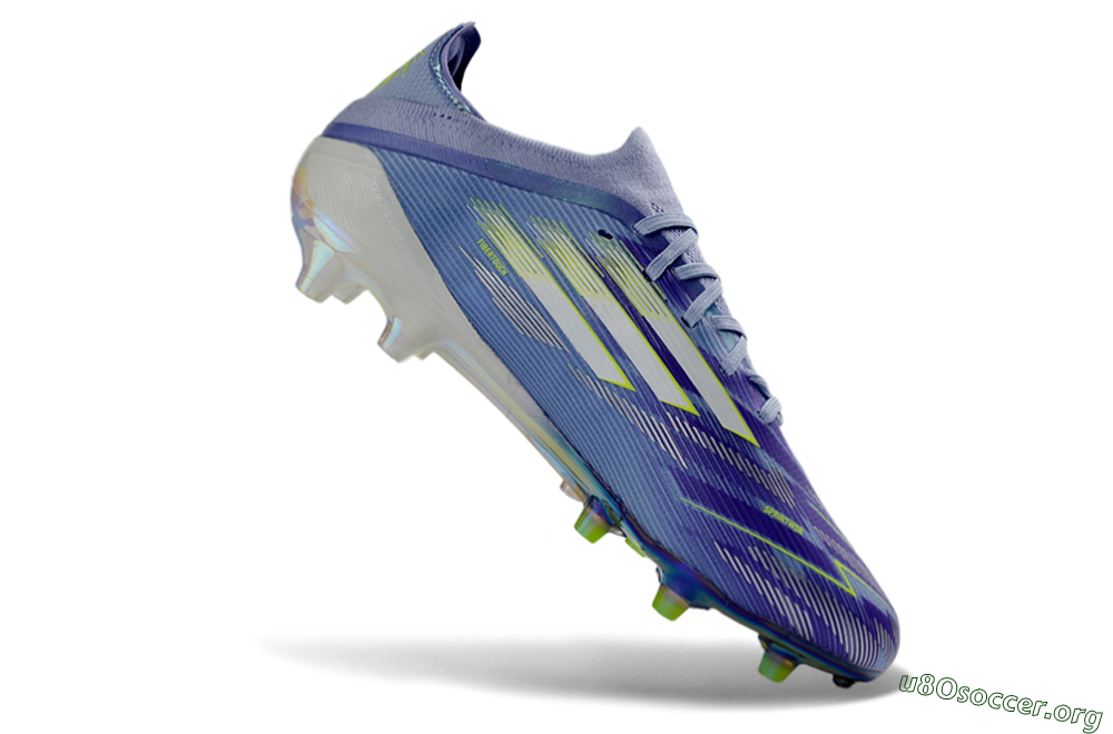 Adidas F50 Elite AG Football Boots - Blue/Electric Blue/Shimmering Green 4