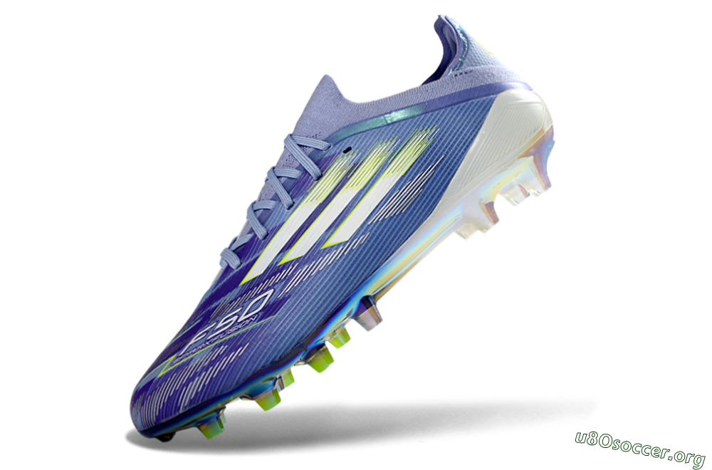 Adidas F50 Elite AG Football Boots - Blue/Electric Blue/Shimmering Green 5