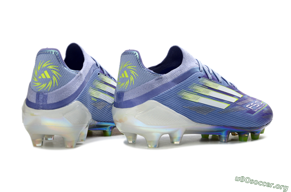 Adidas F50 Elite AG Football Boots - Blue/Electric Blue/Shimmering Green 6