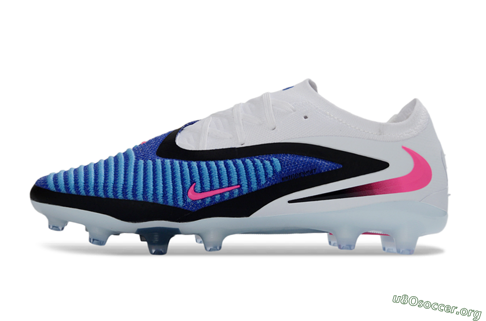 Nike Phantom 6 Elite Low AG Football Boots - Blue/Electric Blue/Neon Pink 3