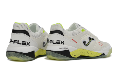 Joma Top Flex IC Football Shoes - White/Lime Yellow/Black