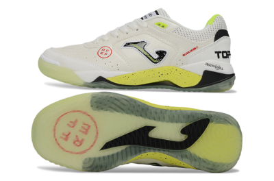 Joma Top Flex IC Football Shoes - White/Lime Yellow/Black