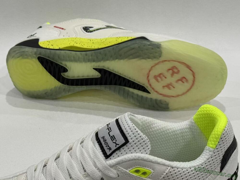 Joma Top Flex IC Football Shoes - White/Lime Yellow/Black