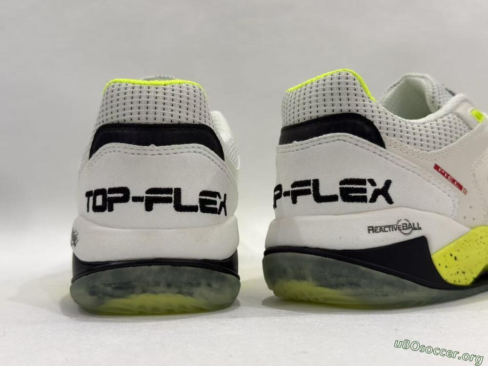 Joma Top Flex IC Football Shoes - White/Lime Yellow/Black