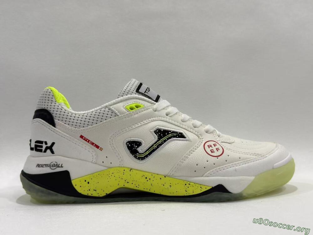 Joma Top Flex IC Football Shoes - White/Lime Yellow/Black