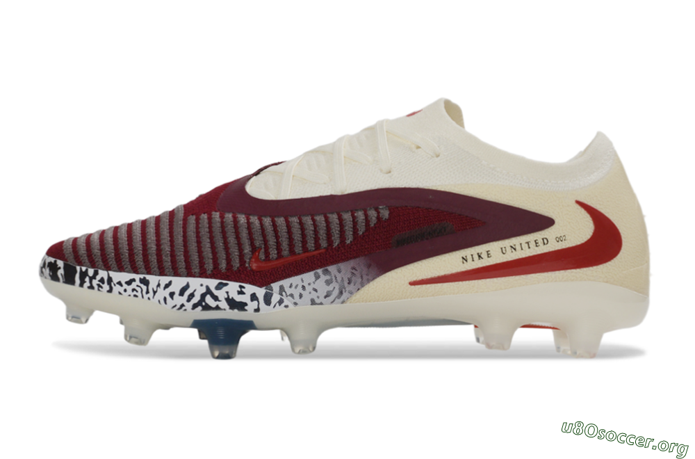 Nike Phantom 6 Elite Low AG Football Boots - Crimson/Cream/Deep Blue 3