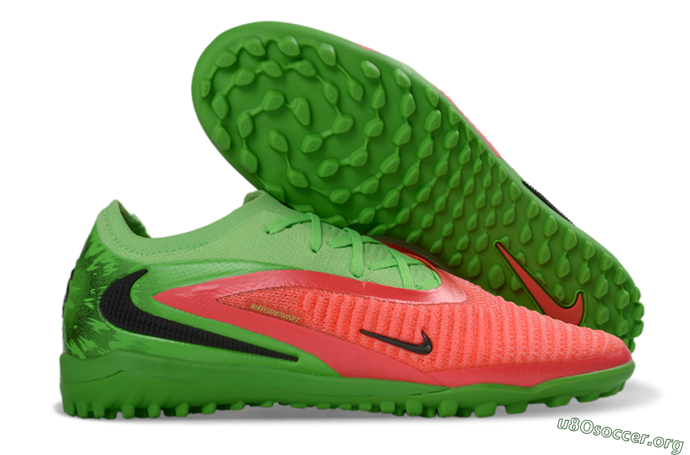 Nike Phantom 6 Elite Low TF Football Shoes - Green/Vibrant Pink/Neon Green 2