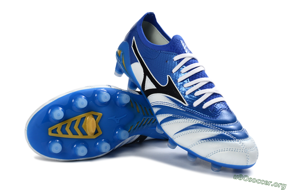 Mizuno Morelia Neo 4 FG Football Boots - Blue/Ice Blue/Golden Yellow 0