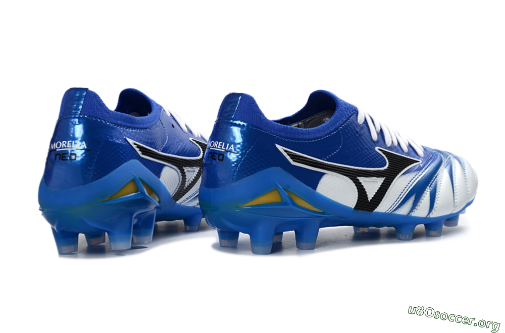 Mizuno Morelia Neo 4 FG Football Boots - Blue/Ice Blue/Golden Yellow 6