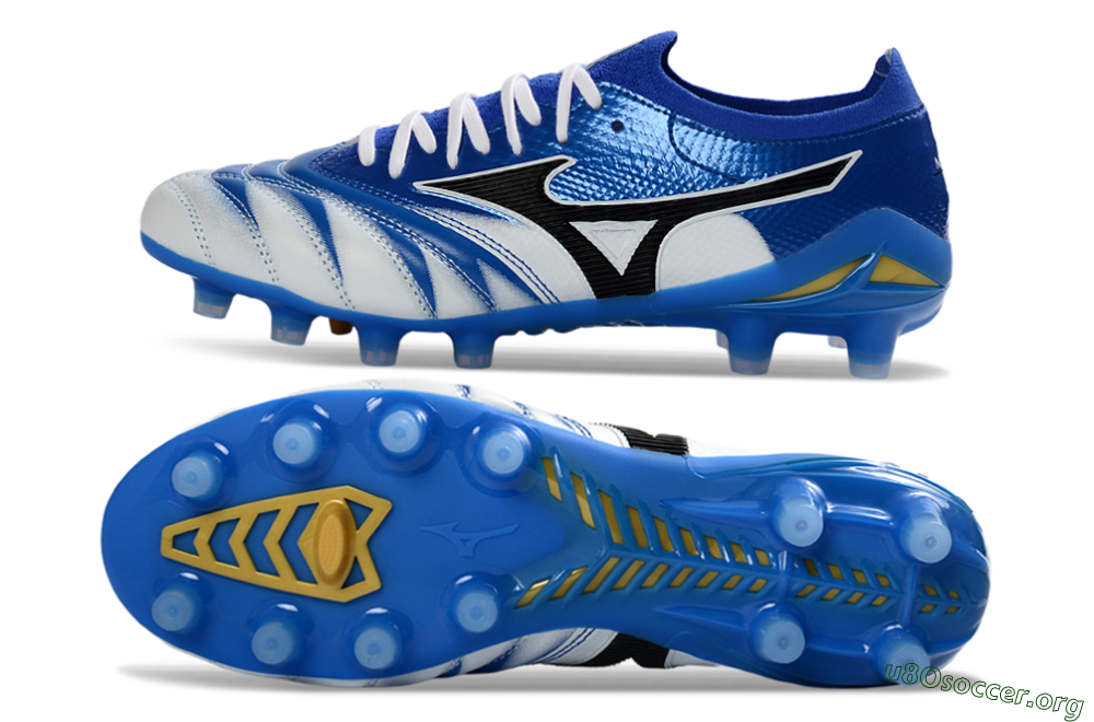 Mizuno Morelia Neo 4 FG Football Boots - Blue/Ice Blue/Golden Yellow 1
