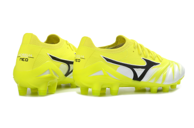 Mizuno Morelia Neo 4 FG Football Boots - Yellow/Vibrant Yellow/Frosty White