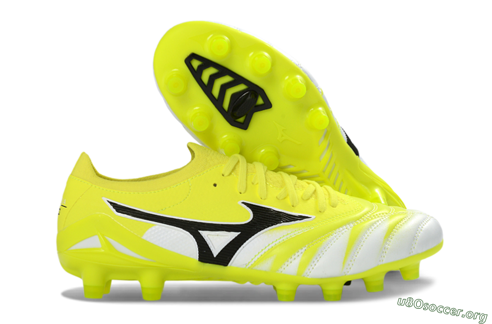 Mizuno Morelia Neo 4 FG Football Boots - Yellow/Vibrant Yellow/Frosty White 2