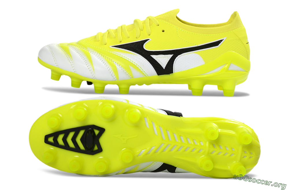 Mizuno Morelia Neo 4 FG Football Boots - Yellow/Vibrant Yellow/Frosty White 1