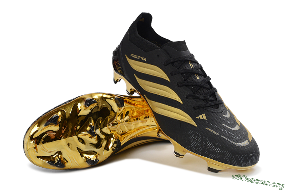 Kaka x Adidas Predator 26 Elite FG Football Boots - Black/Metallic Gold/High Gloss Black 0