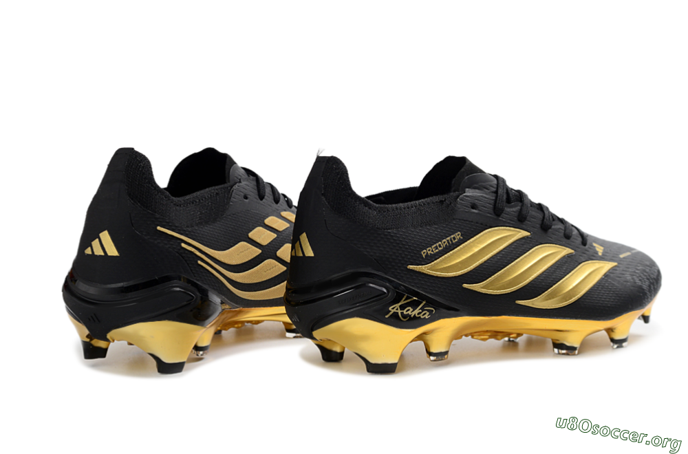 Kaka x Adidas Predator 26 Elite FG Football Boots - Black/Metallic Gold/High Gloss Black 6