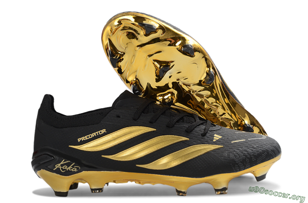 Kaka x Adidas Predator 26 Elite FG Football Boots - Black/Metallic Gold/High Gloss Black 2