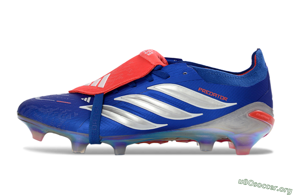 Adidas Predator 26 Elite Fold-Over Tongue FG Football Boots - Blue/Vibrant Blue/Fiery Red 3