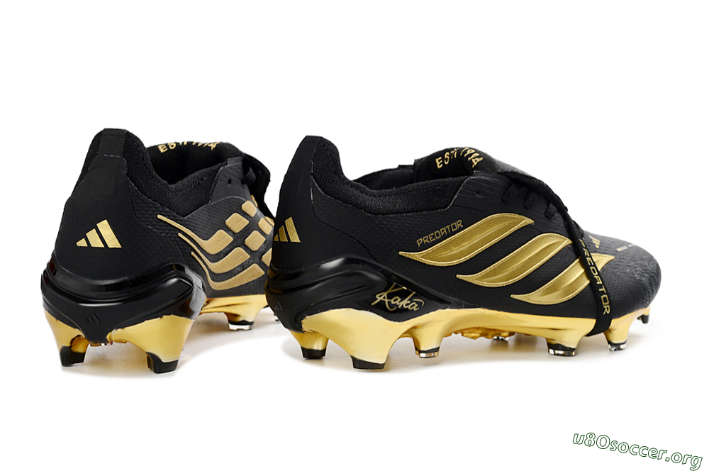 Kaka x Adidas Predator 26 Elite Fold-Over Tongue FG Football Boots - Black/Gold Accent/Black Base 6