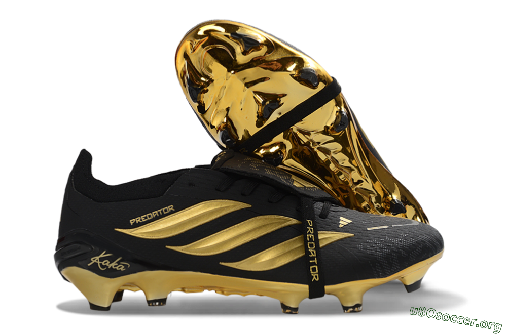 Kaka x Adidas Predator 26 Elite Fold-Over Tongue FG Football Boots - Black/Gold Accent/Black Base 2