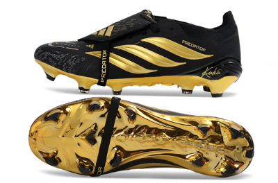 Kaka x Adidas Predator 26 Elite Fold-Over Tongue FG Football Boots - Black/Gold Accent/Black Base