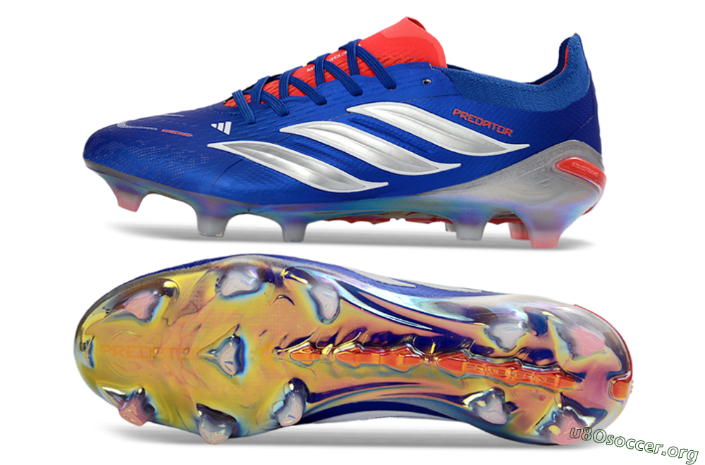 Adidas Predator 26 Elite FG Football Boots - Blue/Vibrant Blue/Fiery Red 1