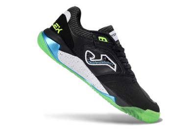Joma Top Flex IC Football Shoes - Black/Fluorescent Green/Blue