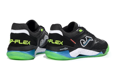 Joma Top Flex IC Football Shoes - Black/Fluorescent Green/Blue