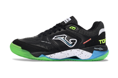 Joma Top Flex IC Football Shoes - Black/Fluorescent Green/Blue