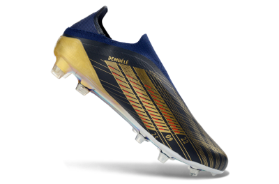 Adidas F50 Elite Laceless FG Football Boots - Navy/Gold/Crimson