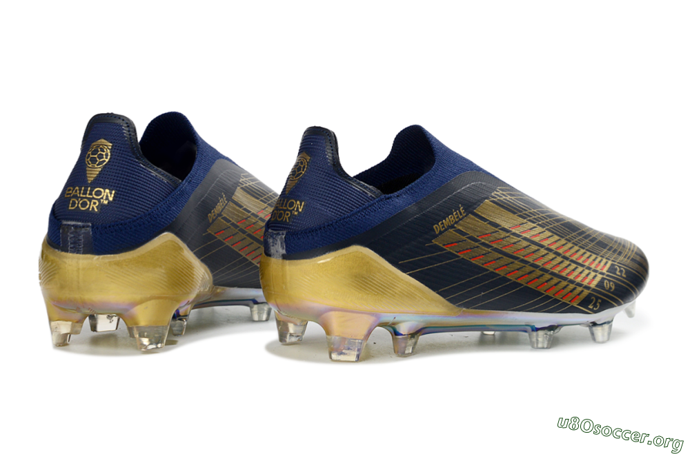 Adidas F50 Elite Laceless FG Football Boots - Navy/Gold/Crimson 6