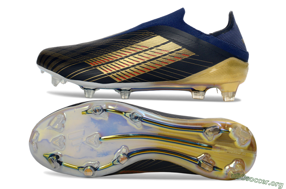 Adidas F50 Elite Laceless FG Football Boots - Navy/Gold/Crimson 1