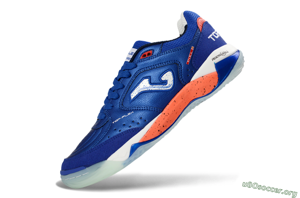 Joma Top Flex IC Football Shoes - Blue/Electric Orange/Deep Blue 5