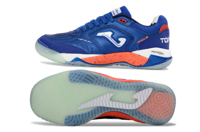 Joma Top Flex IC Football Shoes - Blue/Electric Orange/Deep Blue