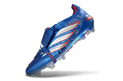 Adidas Predator 26 Elite Fold-Over Tongue FG Football Boots - Blue/Vibrant Blue/Fiery Red