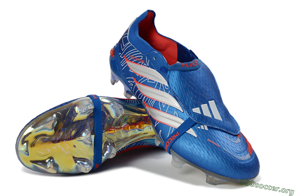 Adidas Predator 26 Elite Fold-Over Tongue FG Football Boots - Blue/Vibrant Blue/Fiery Red 0