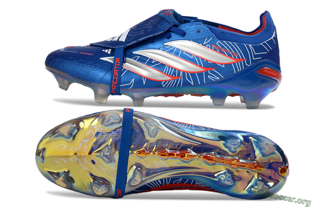 Adidas Predator 26 Elite Fold-Over Tongue FG Football Boots - Blue/Vibrant Blue/Fiery Red 1