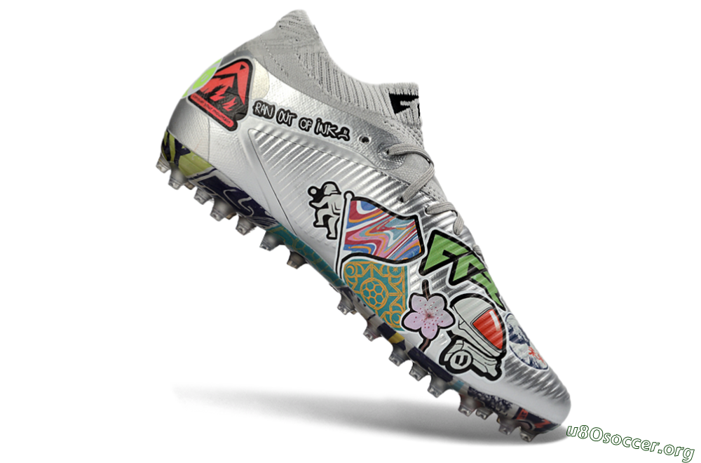 Puma Future 8 Ultimate MG Football Boots - Silver/Vibrant Multicolor/Playful Pattern 4