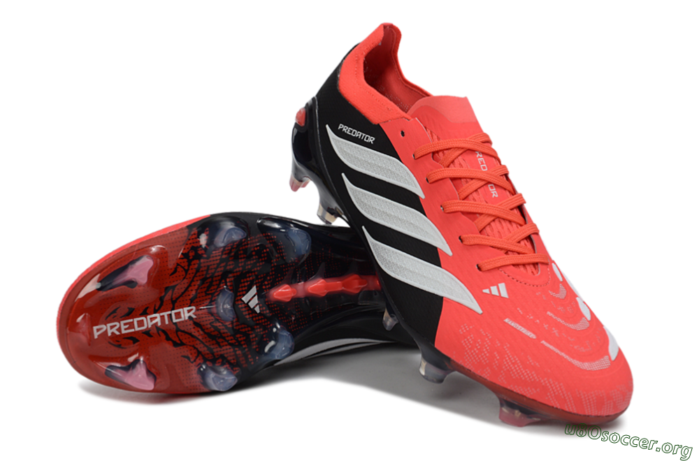 Adidas Predator 26 Elite FG Football Boots - Red/Vibrant Coral/Jet Black 0