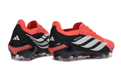Adidas Predator 26 Elite FG Football Boots - Red/Vibrant Coral/Jet Black