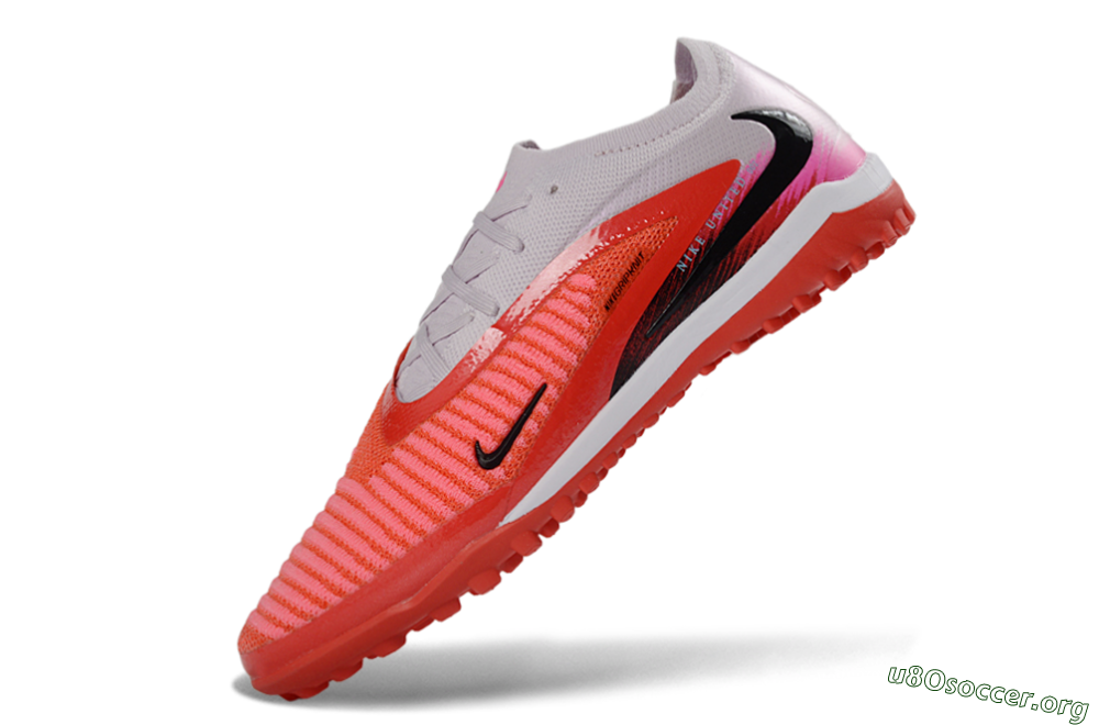 Nike Phantom 6 Elite Low TF Football Shoes - Red/Bright Coral/Soft Gray 5