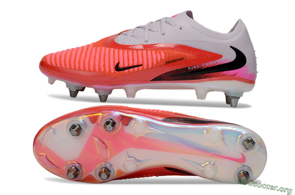 Nike Phantom 6 Elite Low SG Football Boots - Pink/Bright Coral/White 1