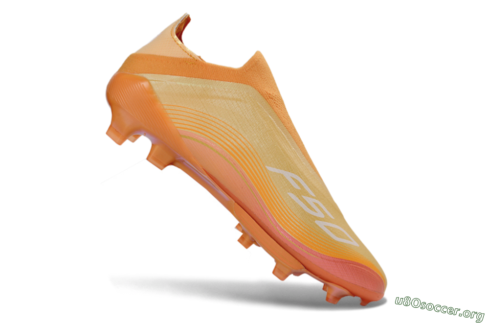 Adidas F50 Elite Lightstrike Pro Laceless FG Football Boots - Orange/Peach Burst/Sunny Glow 4