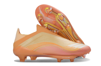 Adidas F50 Elite Lightstrike Pro Laceless FG Football Boots - Orange/Peach Burst/Sunny Glow