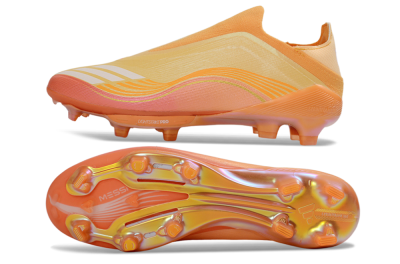 Adidas F50 Elite Lightstrike Pro Laceless FG Football Boots - Orange/Peach Burst/Sunny Glow