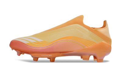 Adidas F50 Elite Lightstrike Pro Laceless FG Football Boots - Orange/Peach Burst/Sunny Glow