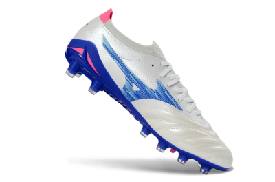 Mizuno Morelia Neo 4 FG Football Boots - White/Electric Blue/Pink Fusion