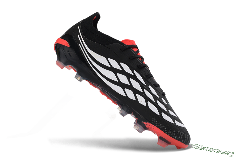 Adidas Predator 26 Elite FG Football Boots - Black/Electric Red/Metallic Silver 4